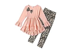Axumity Kid Girls Clothes Ruffled Set