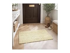 2x3 Ivory Jute Braided Farmhouse Mat