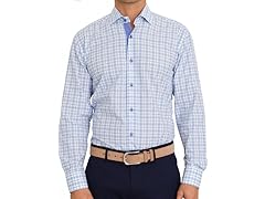 Blue Checker Dress Shirt