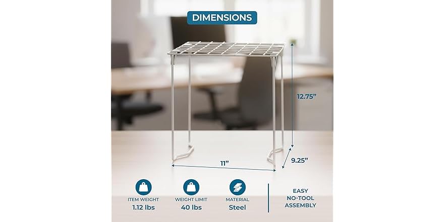 Honey-Can-Do Stackable Steel Wire Locker Shelf