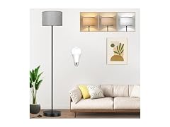 TOBUSA 65’’ Tall Floor Lamp for Bedroom with Grey Shade