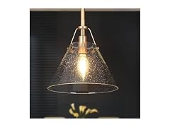 KSANA Gold Pendant Light Seeded Glass