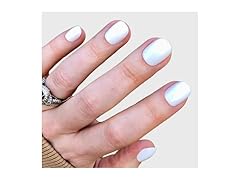 Olive & June Instant Mani Press On Nails (Glue) | Crisp White