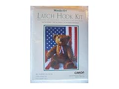Caron Latch Hook Kit 20 Inch x27 Inch -All American Teddy