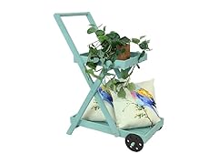 Sunnydaze 2-Tiered Flower Garden Cart w/ Built-In Handle