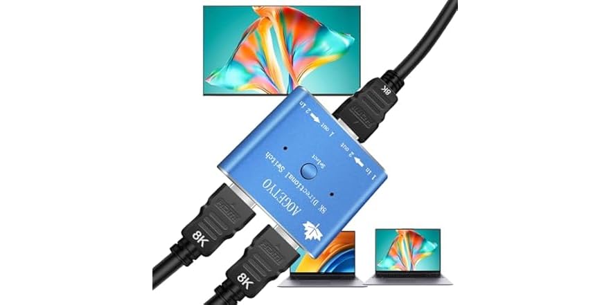 1 in 2 Out Bi-Directional HDMI Switcher