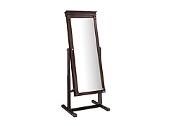Linon Angela Cheval Mirror - Walnut