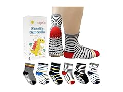 SMIDLRG Toddler Grip Crew Socks