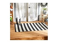 DII Outdoor Rug 4x6Ft, Black & White