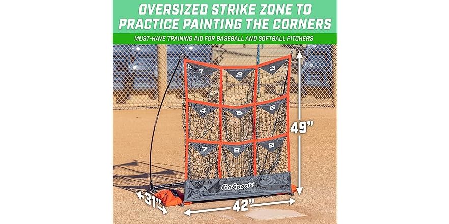GoSports Baseball and Softball Pitching Strike Zone Target Net