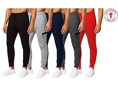 (1 or 2Pk) Mens Tech Fleece Jogger Pants
