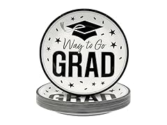 Fun Express Grad Plates 25ct White