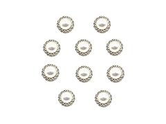 Ximkee 10pcs Round Pearl Buttons with Shank