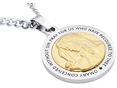 Stainless Steel Saint Mary Necklace