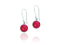 SS .925 Ruby 9cttw Earring