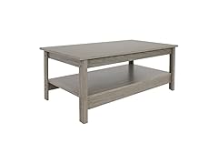Sunnydaze Gray Wood Coffee Table