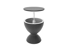 Black Patio Bar Side Table