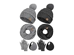 Earmuff Scarf Hat and Gloves for Women