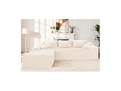101'' Beige Modular Sectional Sofa Cloud Couch