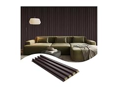 WPC Acoustic Slat Wall Paneling, 8-Pack