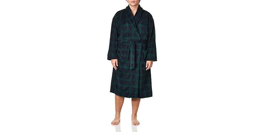 nautica men's long sleeve cozy soft plush shawl collar robe