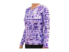 Kanu Surf Women's LS UPF50 Swim Top Purple (XL)