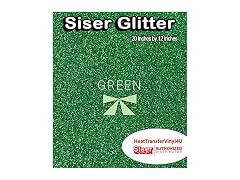 Siser Glitter HTV 20" x 12" Sheet Grass