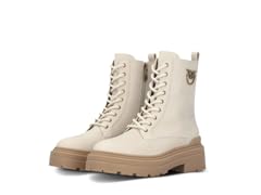 Pinko Beige Calf Leather Boots 38