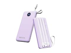 EEIVOL 10000mAh Power Bank w/Cables