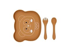 BabyX Baby Silicone Feeder Set, 3-pcs Jungle Wildlife