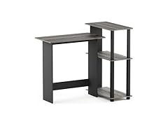 Furinno Abbott Corner Computer Desk with Bookshelf