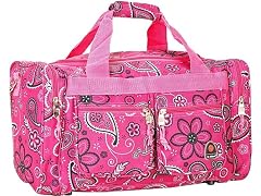 Rockland 19" Polyester Duffel Bag, Pink Bandana
