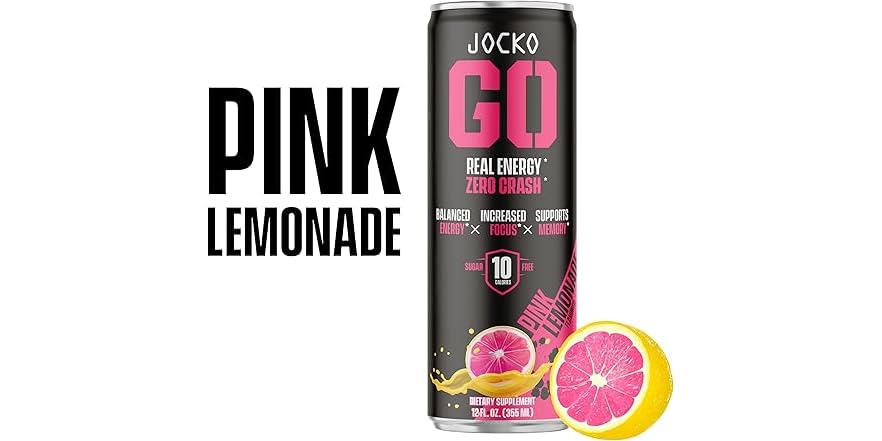 Pink Jocko (12 pk) Jocko GO Energy Drink - Pink Lemonade