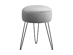 LUE BONA Grey/Black Vanity Stool