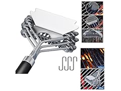 17" Stainless Steel Grill Brush and Scraper Bristle Free