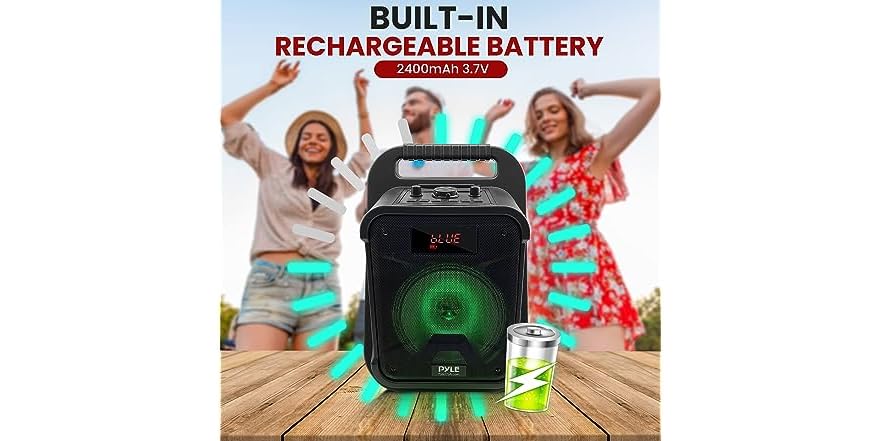 PyleUsa Portable Bluetooth PA Speaker-36