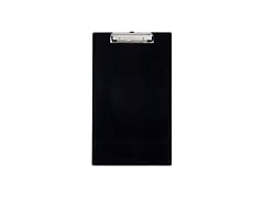 Saunders Black Plastic Clipboard with Low Profile Clip