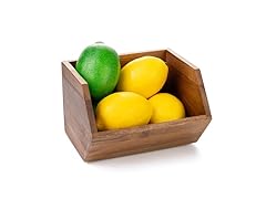 Smart Design Stacking Acacia Market Bin