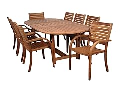 9-Piece Eucalyptus Oval Dining Set