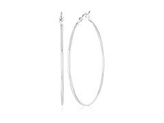 GUESS Basic Silver Wire Hoop Earrings