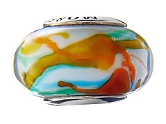 Blue & Yellow Swirl Glass Bead