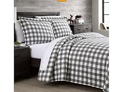 Spirit Linen Holiday Stitched 3- Piece Quilt Set