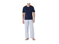 Amazon Essentials Mens Cotton Poplin PJ Set
