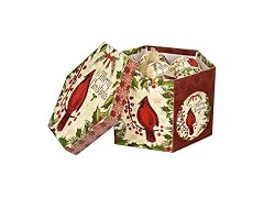 Burton & Burton Ornament 3" Red Cardinal On Tree Set