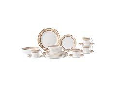 Lorren Home Trends 24 Piece Bone China Dinnerware Set