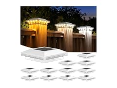 Brightever 12-Pack Solar Post Cap Lights