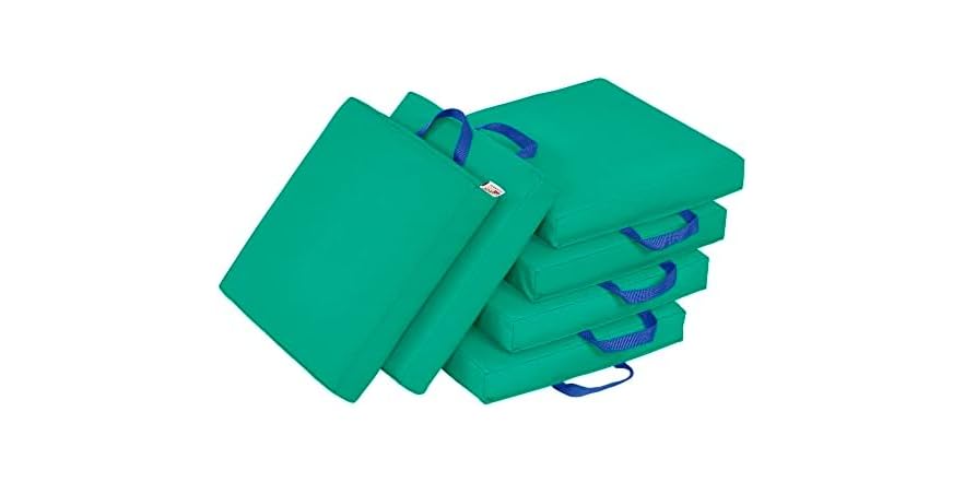 HONEY JOY 6PCS Floor Cushions For Kids, 15 Inch Flexible Alternative Portable Classroom Seating With Handles, Easy To Clean, Thick Soft Foam Hexagon Comfy Seats For Daycare Preschool (Hexagon, Red