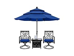 ABCCANOPY 3 Tiers Patio Umbrella 9ft Blue