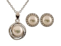 Fancy CZ Pearl Set
