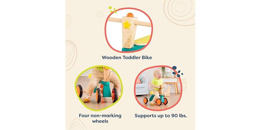 B. toys – Smooth Rider Wooden Toddler Bike